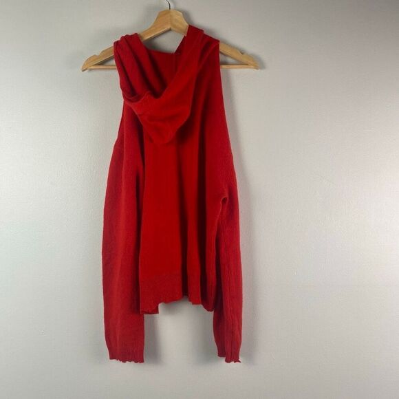 RTA Juno 100% Cashmere Hoodie - Red - Size Small - Picture 4 of 10